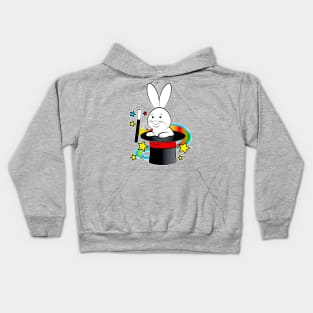 Magic Hat with Wand and Rabbit Kids Hoodie